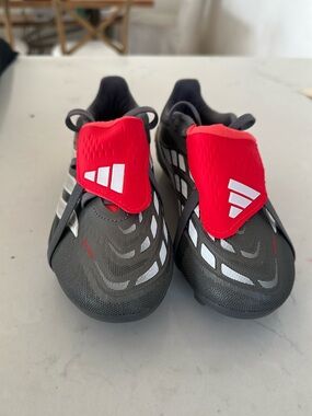 adidas Kids Gray and Red Performance Sneakers